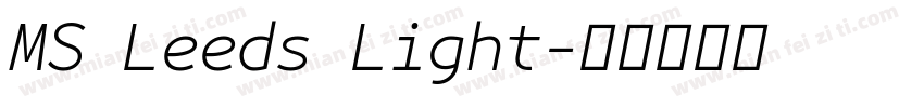 MS Leeds Light字体转换